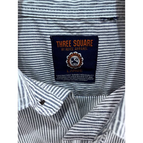 Three Square University Of Florida Gators Men's LG Navy White Dress Shirt - Picture 4 of 4